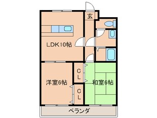 クレセントウエストの物件間取画像